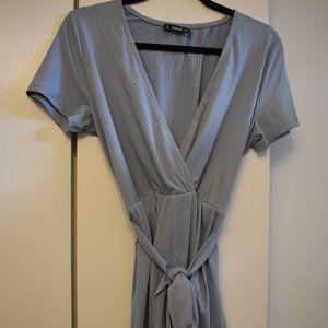 Shein Light Blue Romper with tie size small